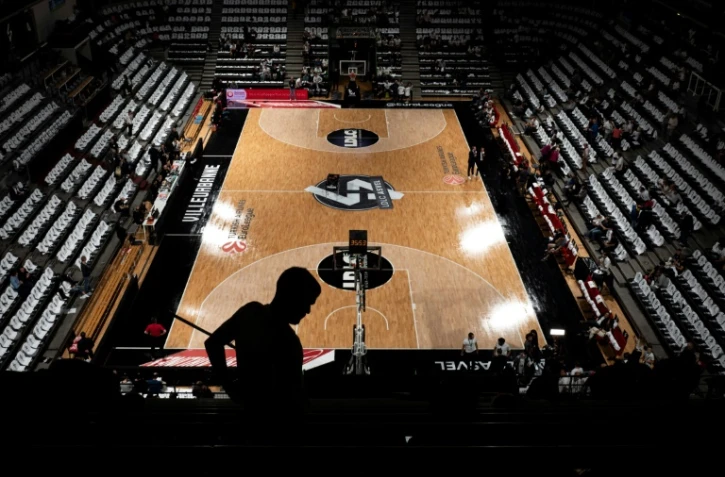 Vue d'ensemble de l'Astroballe Ă Villeurbanne avant la rencontre d'Euroligue de basket entre l'Asvel et Olympiakos, le 4 octobre 2019