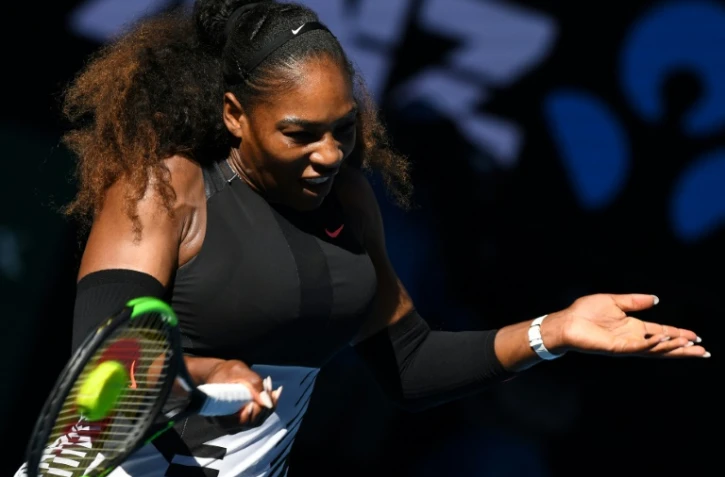 L'Américaine Serena Williams lors du match l'opposant à la Croate Mirjana Lucic-Baroni le 26 janvier 2017 à Melbourne