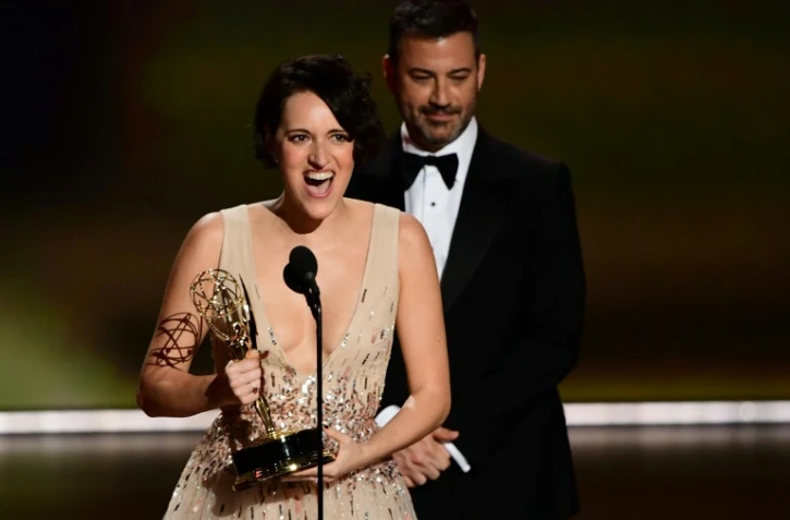 La comédienne britannique Phoebe Waller-Bridge, sacrée meilleure actrice dans une comédie pour "Fleabag" aux 71e Emmy Awards à Los Angeles le 22 septembre 2019