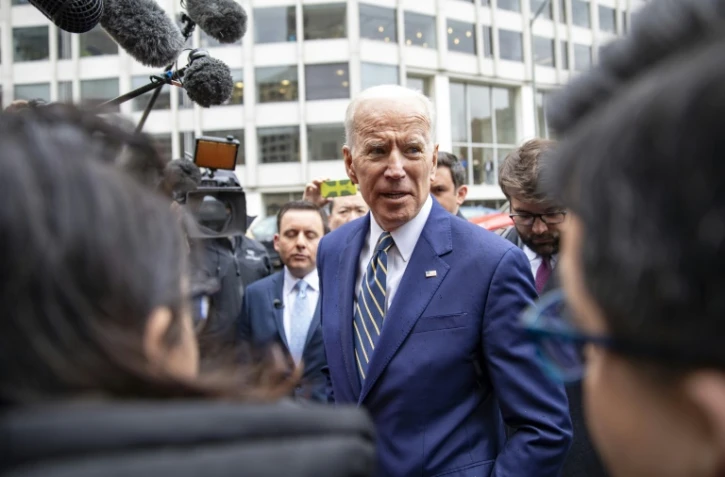 Joe Biden parle aux médias le 5 avril 2019 à Washington