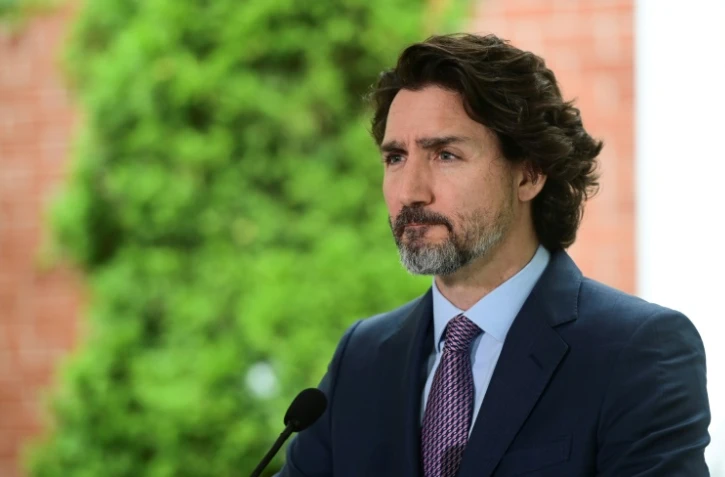 Le Premier ministre canadien Justin Trudeau lors d'une conférence de presse à Ottawa le 25 juin 2021