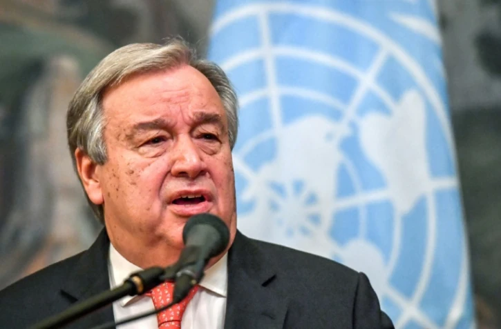 Le secrétaire général des Nations Unies Antonio Guterres à Moscou, le 21 juin 2018