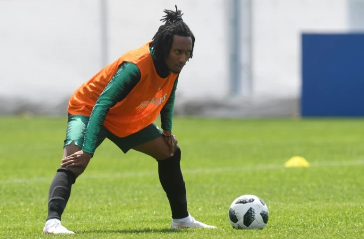 L'international portugais Gelson Martins à l'entraînement lors de la Coupe du monde en Russie, le 16 juin 2018 à Kratovo, près de Moscou 