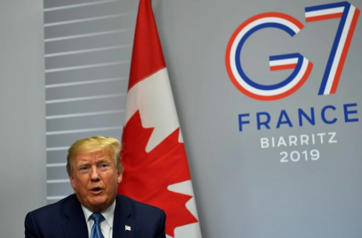 Le président américain Donald Trump au sommet du G7, le 25 aoûit 2019 à Biarritz