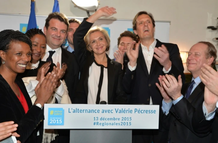 Valérie Pécresse au soir du second tour des régionales le 13 décembre 2015 à Paris