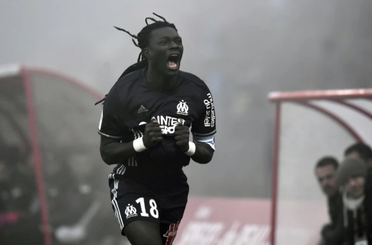 L'attaquant Bafétimbi Gomis inscrit le but de la victoire pour Marseille face à Dijon à Gaston-Gérard, le 10 décembre 2016 