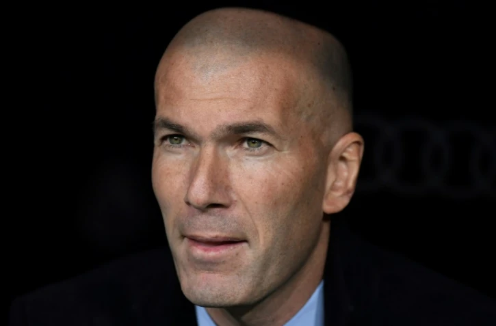 L'entraîneur du Real Madrid, Zinédine Zidane, avant le match de Liga face à la Real Sociedad, à Santiago Bernabeu, le 10 février 2018