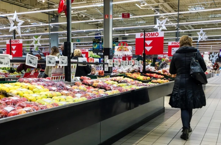 Dans un supermarché de Lille le 30 novembre 2016