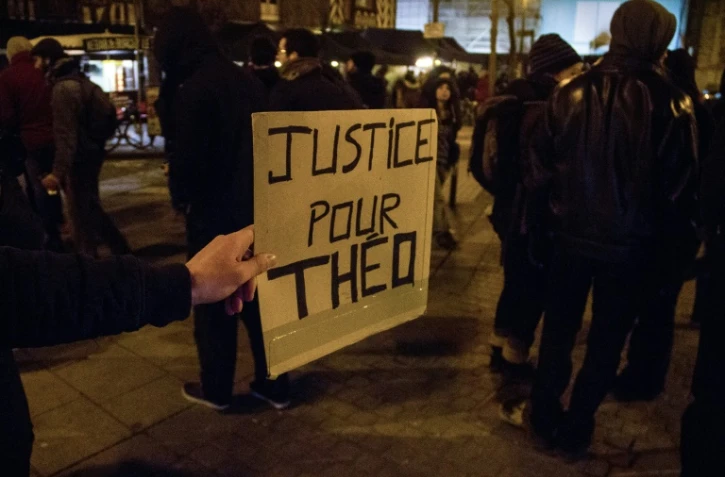 Des manifestants demandent "justice pour Théo", le 9 février 2017 à Rennes