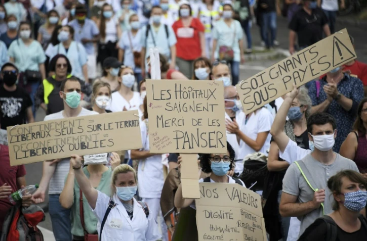 Des soignants manifestent Ă Strasbourg, le 16 juin 2020
