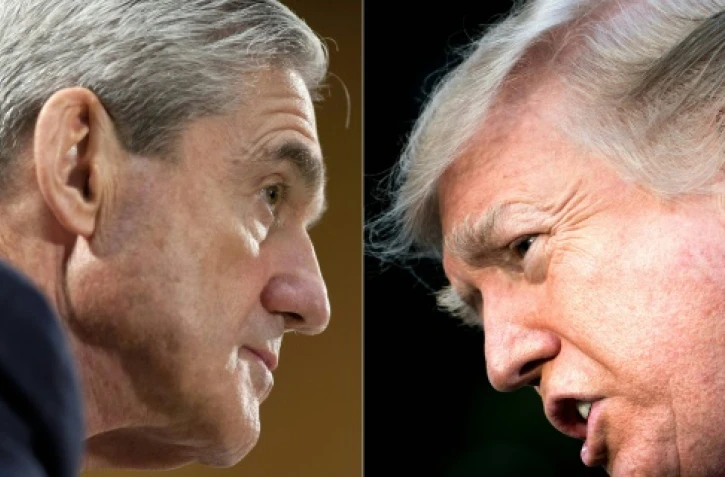 Donald Trump (droite) et Robert Mueller, le procureur spécial qui enquête sur une ingérence russe dans la campagne présidentielle de 2016