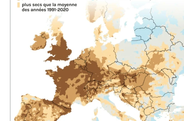 Europe de l'Ouest : sécheresse record pour un mois de juillet