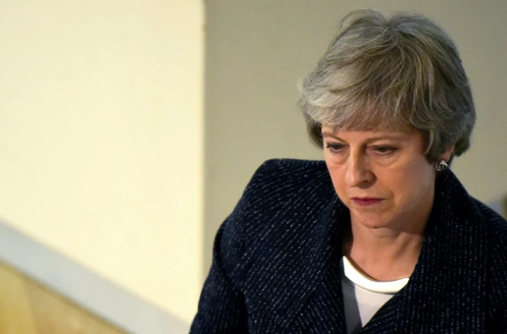 La Première ministre britannique Theresa May à Belfast (Irlande du Nord) le 5 février 2019
