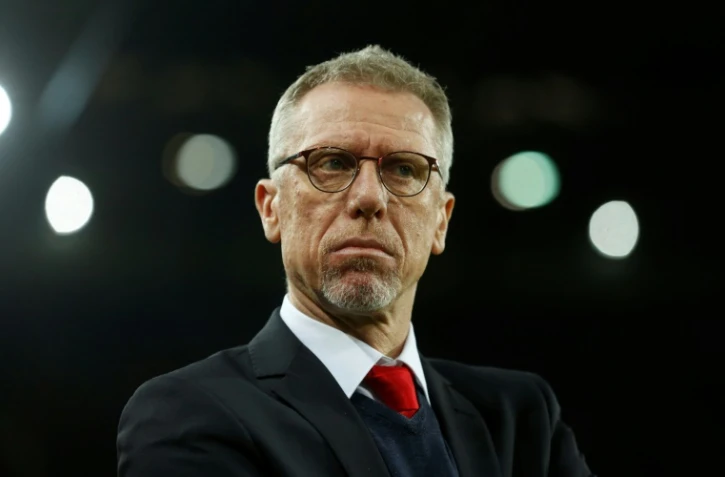 Peter Stöger, alors entraîneur de Cologne, avant le coup d'envoi du match face à Arsenal en Europa League, le 23 novembre 2017 à Cologne