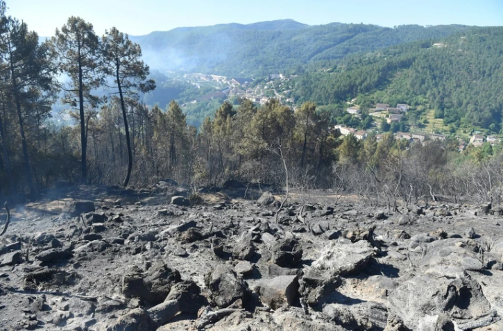 Près de Bessèges dans le Gard, où un incendie a ravagé 650 hectares, le 8 juillet 2022