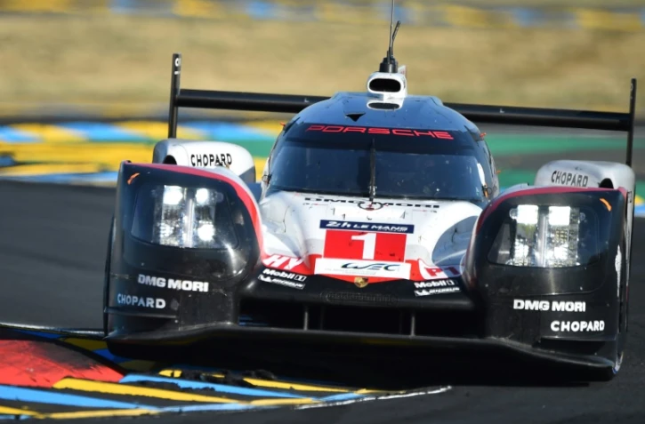 La Porsche 919 Hybrid N.1 pilotée par le Britannique Nick Tandy au 24 heures du Mans, le 17 juin 2017  