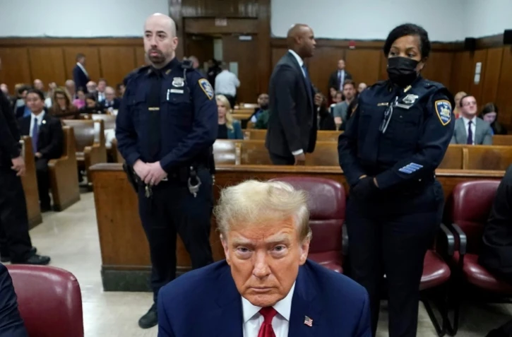 L'ancien président américain Donald Trump au tribunal de New York, le 23 avril 2024