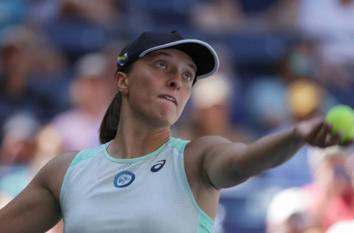 La Polonaise Iga Swiatek contre l'Américaine Sloane Stephens à l'US Open, le 1er septembre 2022 à New York 