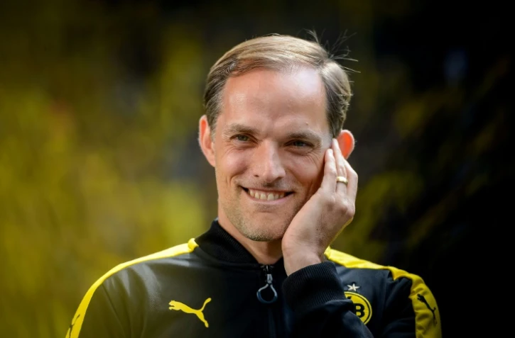 L'Allemand Thomas Tuchel avant un match de Bundesliga de son club le Borussia-Dortmund face au Werder Brême, à Dortmund, le 20 mai 2017 