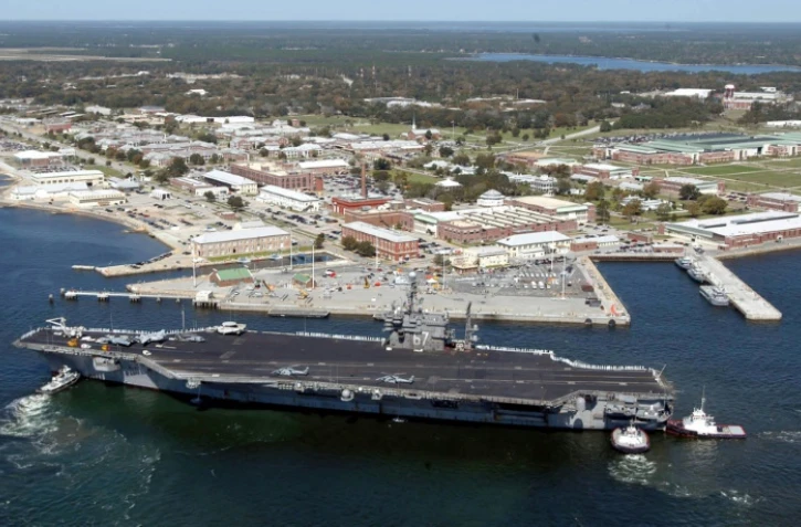 La base aéronavale de Pensacola, en Floride, le 18 mars 2004
