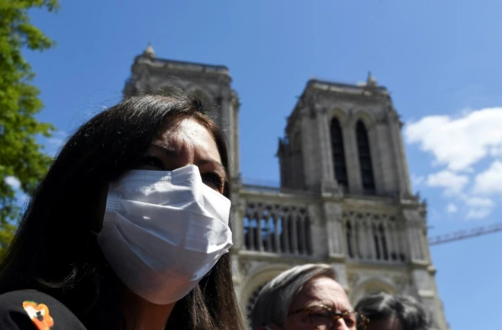 Anne Hidalgo, masquée, le 31 mai 2020 à Paris