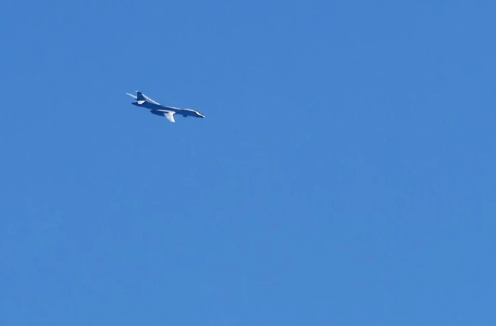 Un bombardier américain Rockwell B-1 Lancer, le 5 novembre 2014 au-dessus de la Syrie