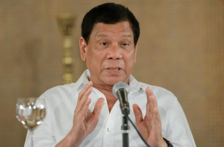 L'ex-président philippin Rodrigo Duterte, le 13 mars 2017 au palais présidentiel de Manille
