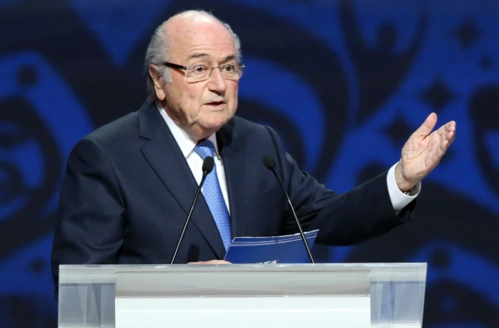 Joseph Blatter, alors président de la Fifa, le 25 juillet 2015 à Saint-Pétersbourg