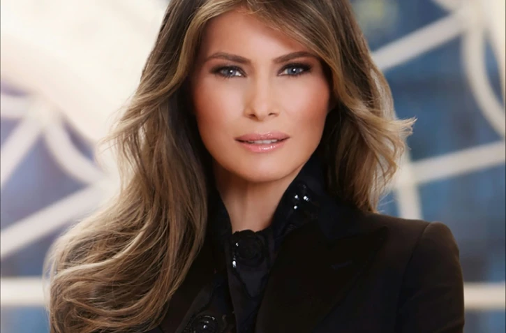 Premier portrait officiel de Melania Trump diffusé lundi 3 avril 2017 par la Maison Blanche 