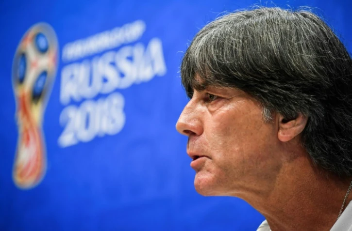 Le sélectionneur allemand Joachim Löw en conférence de presse de veille de match à Sotchi, le 22 juin 2018