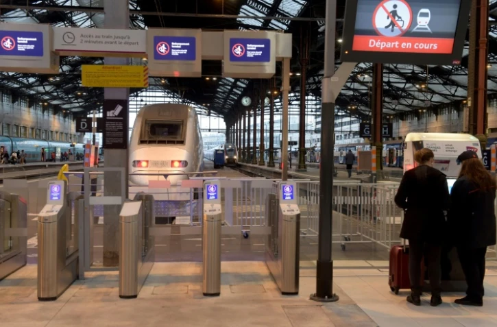 Un TGV à la gare Montpranasse le 11 janvier 2019