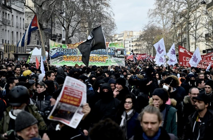 Manifestation contre la réforme des retraites à Paris le 17 décembre 2019