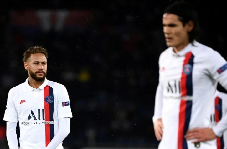 Les attaquants du Paris SG Neymar et Edinson Cavani lors de la réception de Galatasaray, le 11 décembre 2019