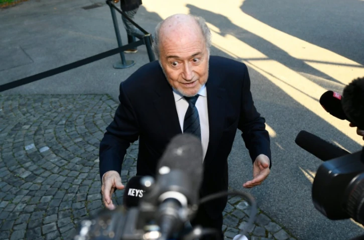 L'ancien président de la Fifa Sepp Blatter à son arrivée au TAS à Lausanne, le 25 août 2016