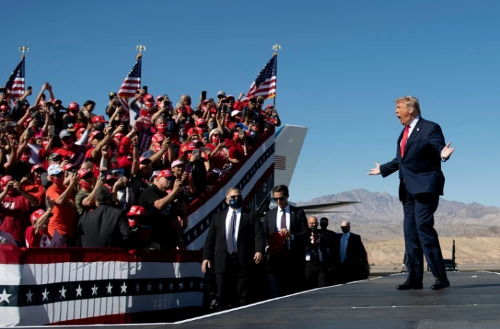 Le président américain Donald Trump en meeting de campagne à Bullhead City, en Arizona, le 28 octobre 2020