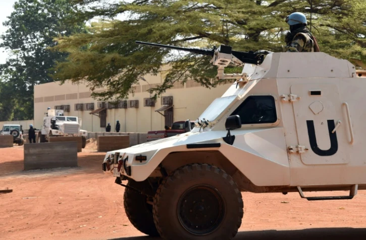 Des casques bleus en poste Ă Bangui, le 2 janvier 2016