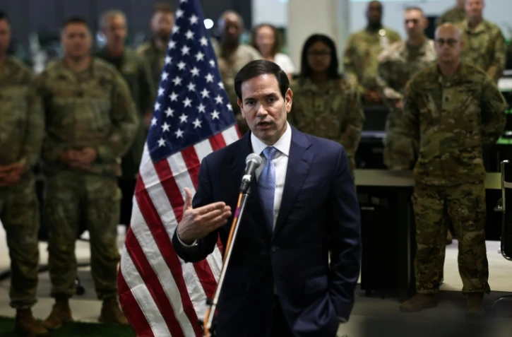 Marco Rubio en visite au Centre de coordination militaro-civile de Kiryat Gat, le 24 octobre 2025