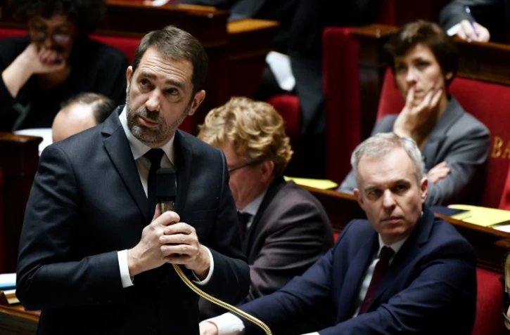 Le ministre de l'Intérieur Christophe Castaner à l'Assemblée nationale à Paris, le 29 janvier 2019