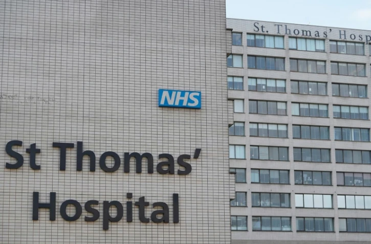 L'hôpital St Thomas de Londres, le 11 avril 2020 où est hospitalisé le Premier ministre britannique Boris Johnson