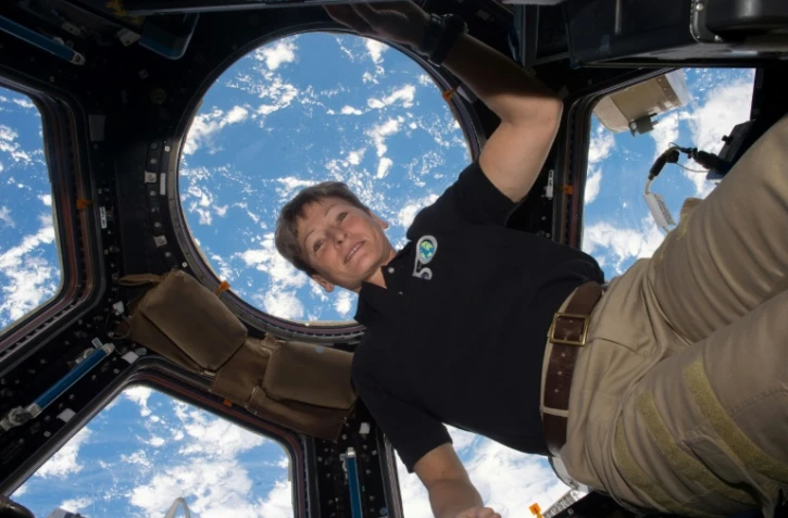 L'astronaute Peggy Whitson à bord de la Station spatiale internationale, le 24 avril 2017
