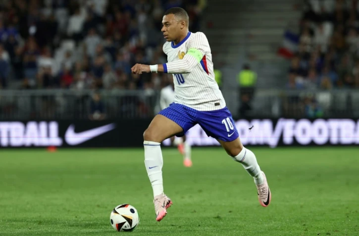 L'attaquant de l'équipe de France Kylian Mbappé contre le Canada en amical, le 9 juin 2024 à Bordeaux