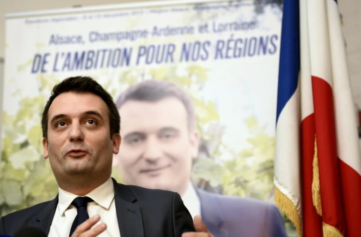 Florian Philippot, lors d'une conférence de presse à Metz le 8 décembre 2015