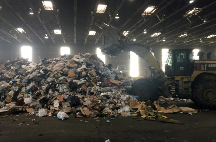 Une station de séparation des déchets à Washington, le 10 juillet 2018