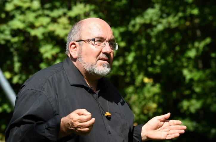 Le père Pierre Vignon à Saint-Martin-du-Vercors le 22 août 2018