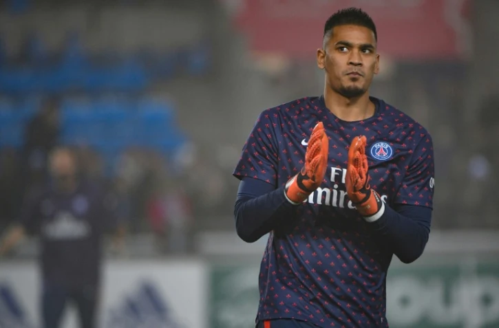 Le gardien du PSG Alphonse Areola à l'échauffement avant le match contre Strasbourg à La Meinau, le 5 décembre 2018
