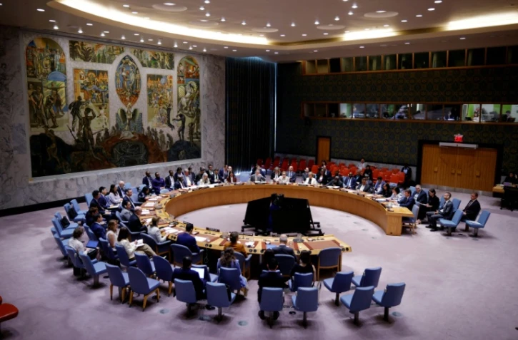 Le Conseil de sécurité de l'ONU lors d'un vote d'urgence sur la guerre en Ukraine, le 27 juillet 2026.