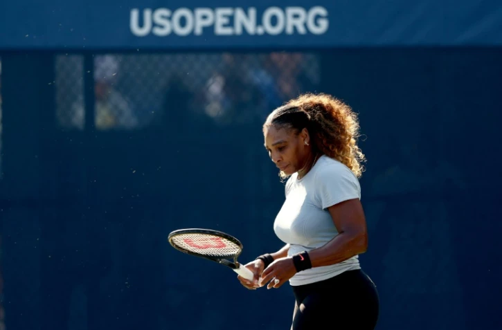 Serena Williams à l'entraînement pour l'US Open à New York, le 27 août 2022 