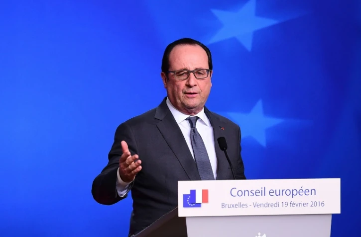 François Hollande à Bruxelles, le 19 février 2016