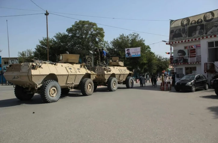 Une rue de Kunduz tenue par l'armée régulière afghane, le 31 août 2019
