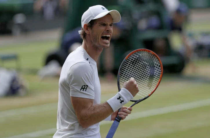 Le Britannique Andy Murray après sa victoire sur Benoît Paire, le 10 juillet 2017 à Wimbledon